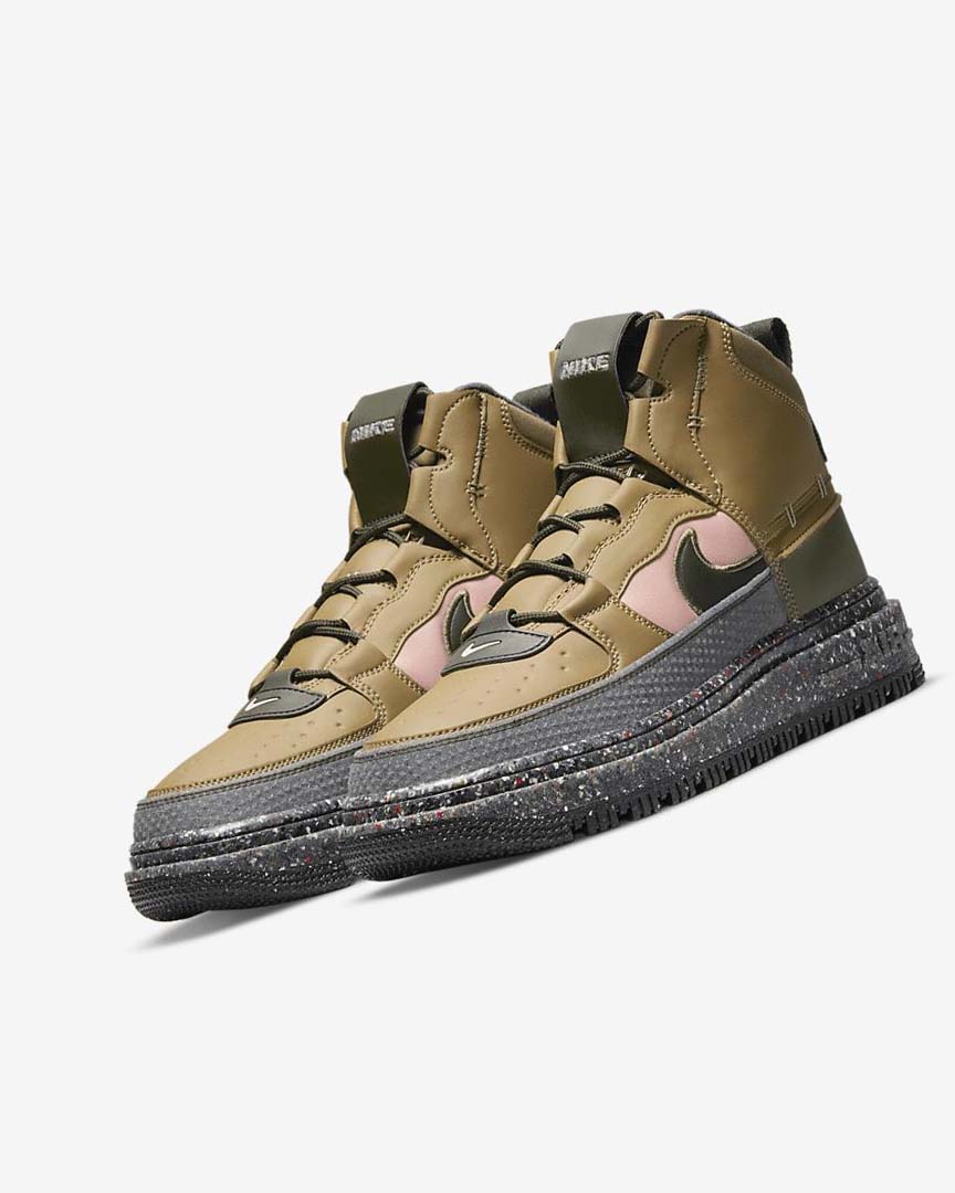 Botas Nike Air Force 1 Hombre Marrones Verde Oliva Rosas | AR4770