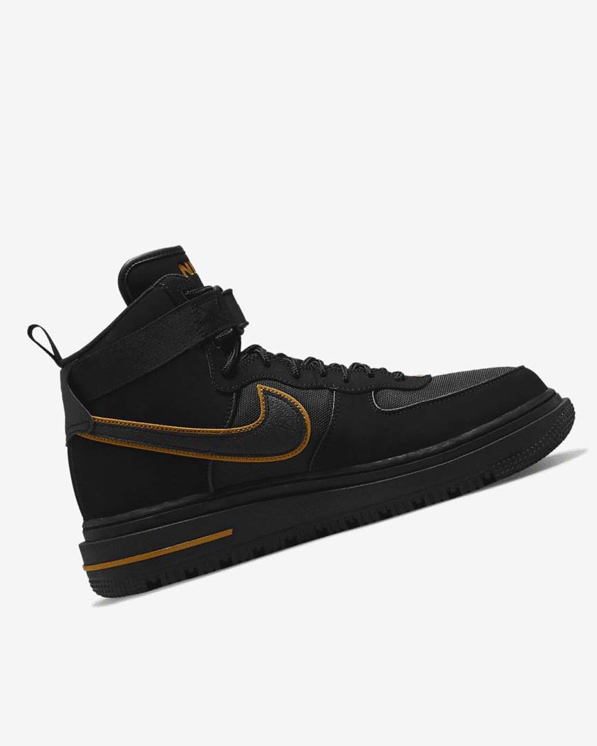 Botas Nike Air Force 1 Hombre Negras Marrones Doradas Negras | AR2340