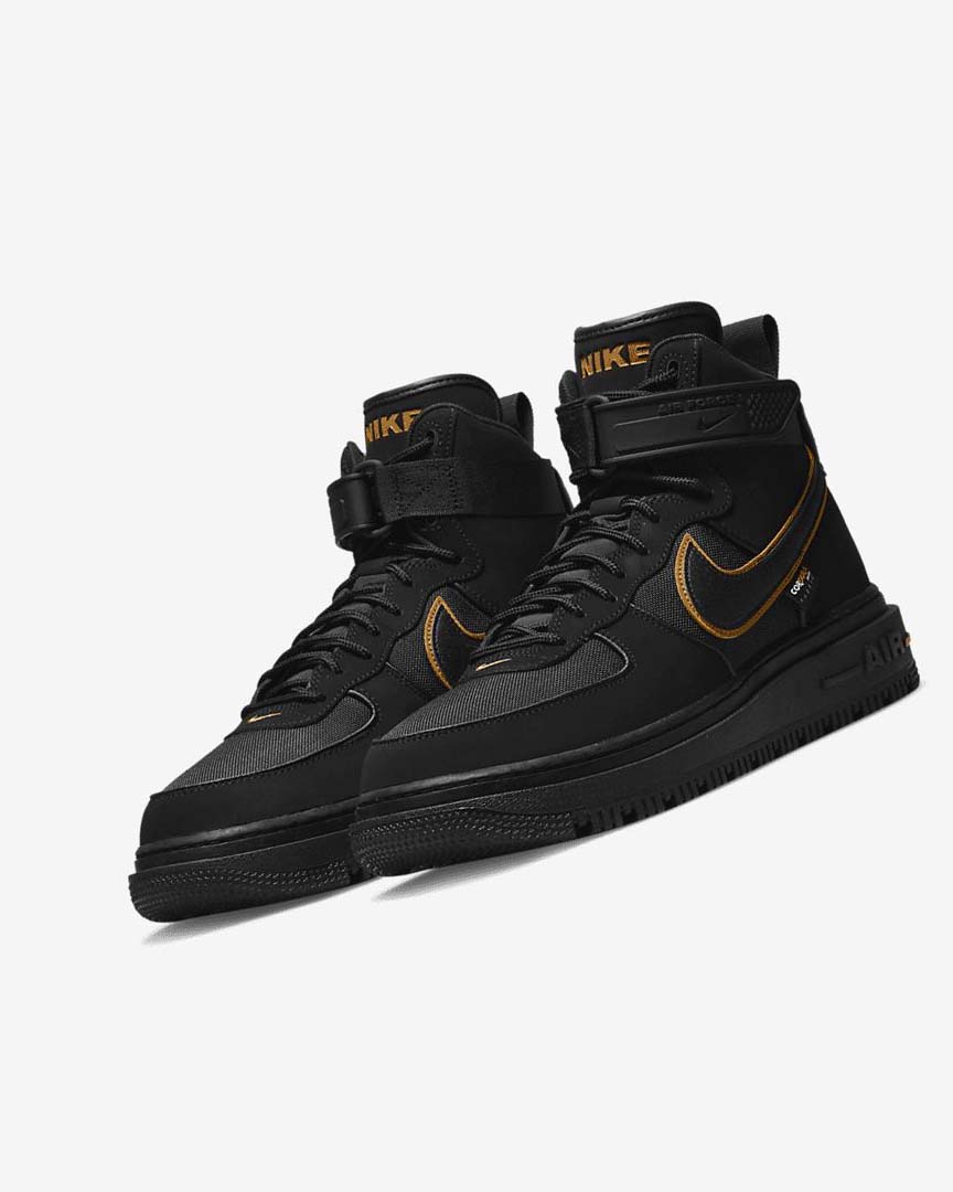 Botas Nike Air Force 1 Hombre Negras Marrones Doradas Negras | AR2340