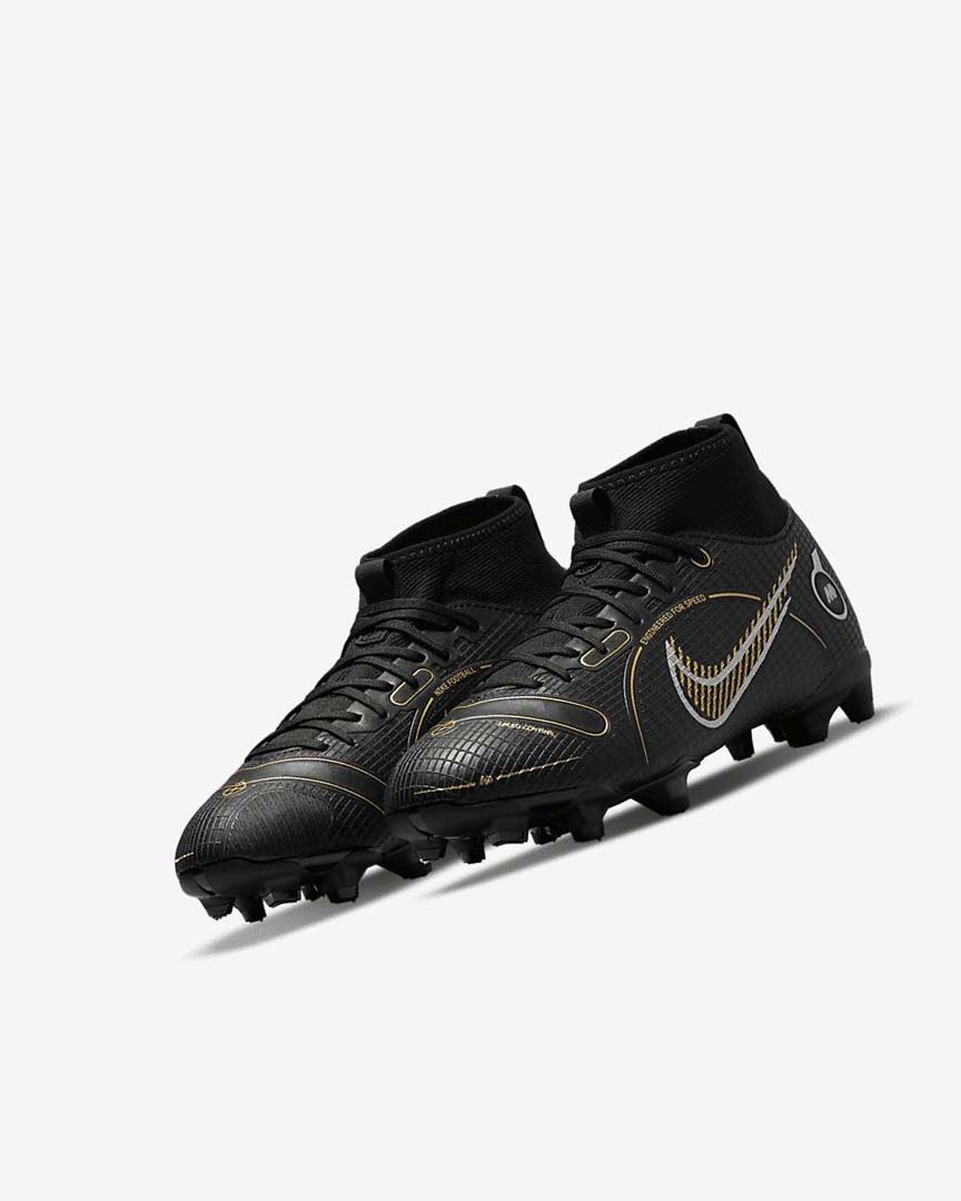 Botas de Futbol Nike Jr. Mercurial Superfly 8 Academy MG Niño Negras Metal Plateadas Gris Metal Doradas | AR2461