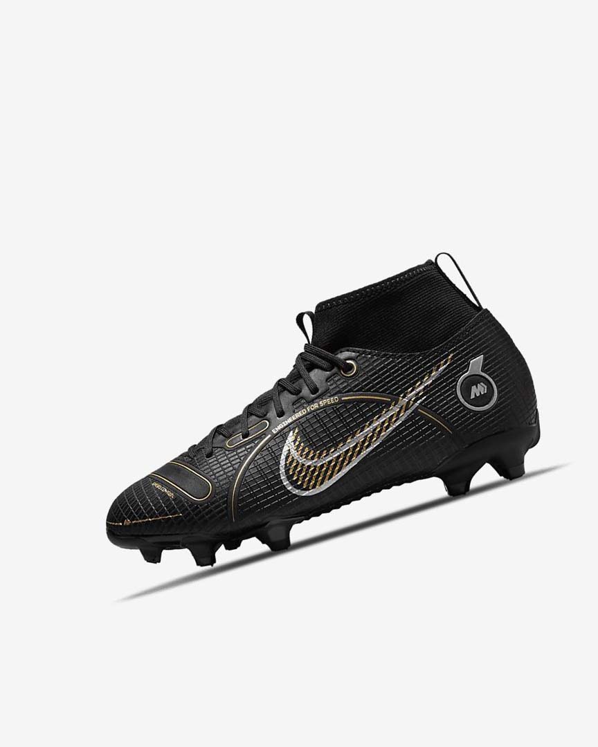 Botas de Futbol Nike Jr. Mercurial Superfly 8 Academy MG Niño Negras Metal Plateadas Gris Metal Doradas | AR2461