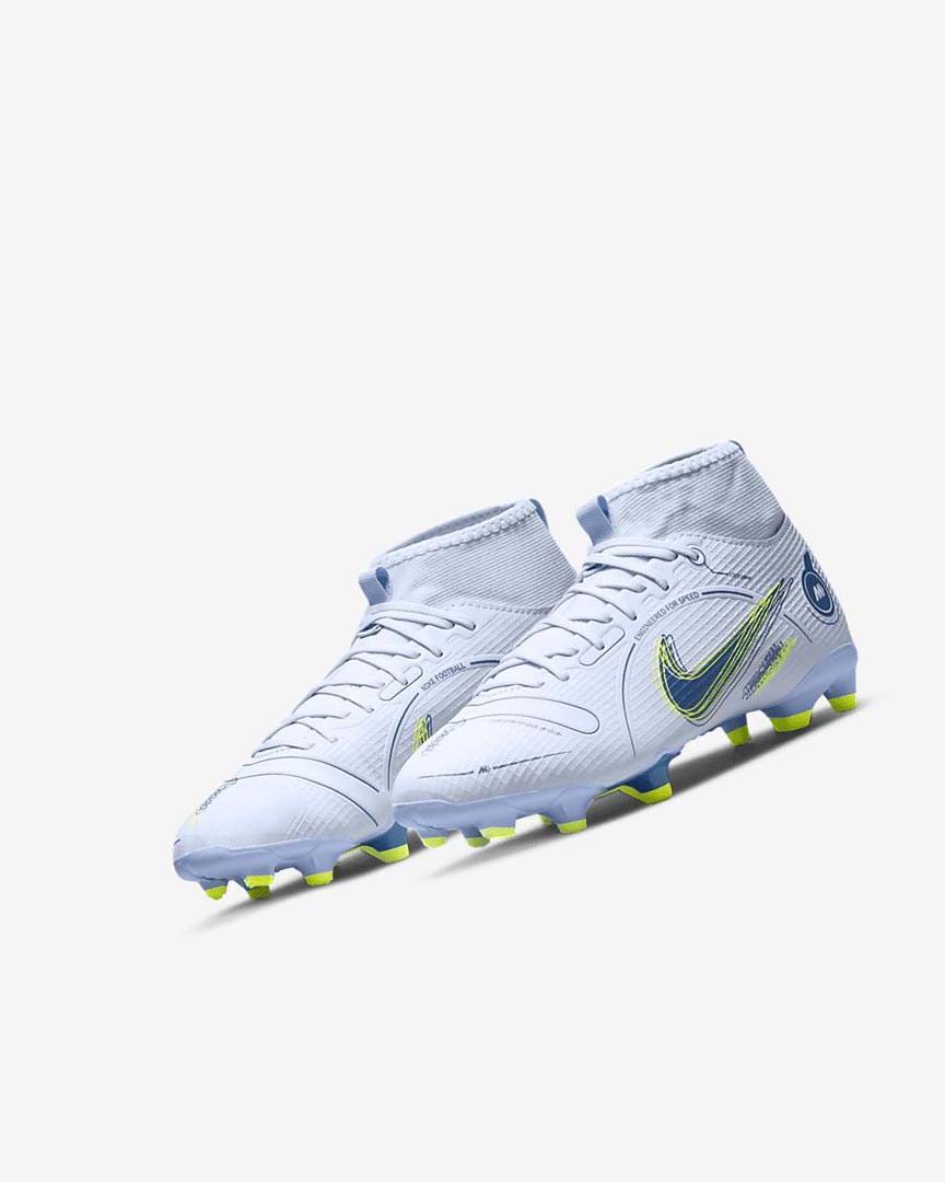 Botas de Futbol Nike Jr. Mercurial Superfly 8 Academy MG Niño Gris Azules Claro Azules Azules | AR3020