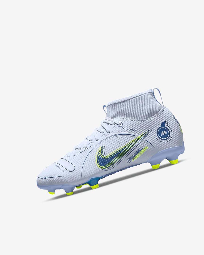 Botas de Futbol Nike Jr. Mercurial Superfly 8 Academy MG Niño Gris Azules Claro Azules Azules | AR3020