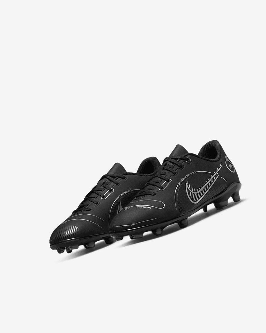 Botas de Futbol Nike Jr. Mercurial Vapor 14 Club MG Niño Negras Gris Metal Plateadas | AR1200