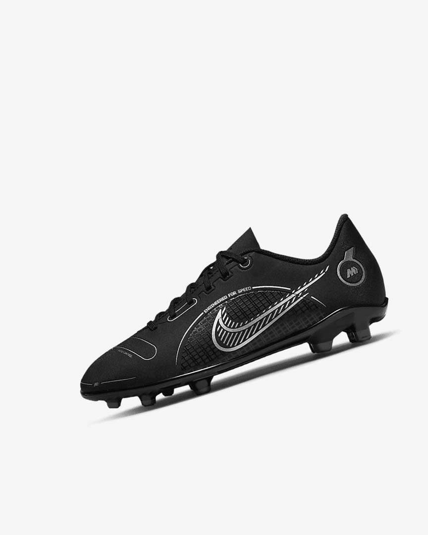 Botas de Futbol Nike Jr. Mercurial Vapor 14 Club MG Niño Negras Gris Metal Plateadas | AR1200