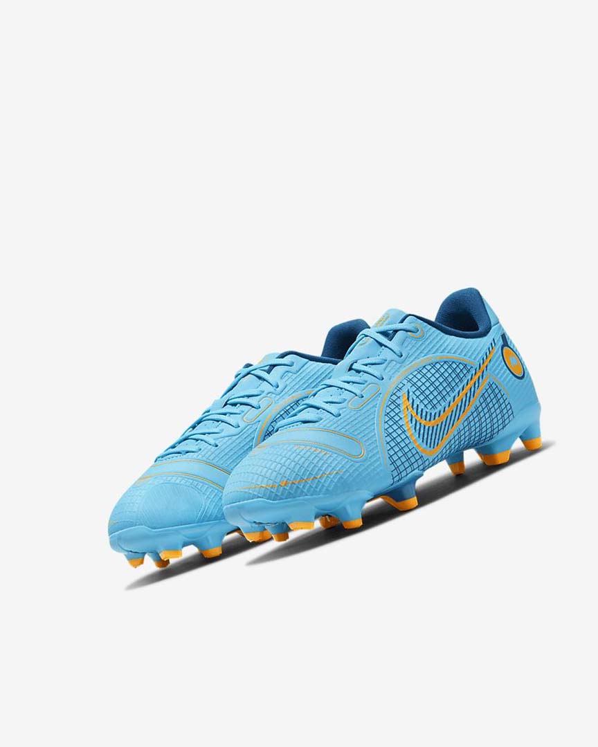 Botas de Futbol Nike Jr. Mercurial Vapor 14 Academy MG Niña Azules Naranjas | AR3187