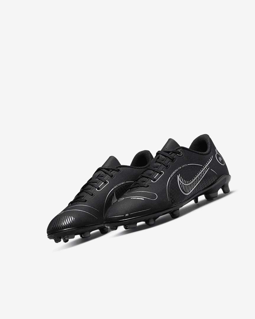 Botas de Futbol Nike Jr. Mercurial Vapor 14 Club MG Niña Negras Gris Metal Plateadas | AR4843