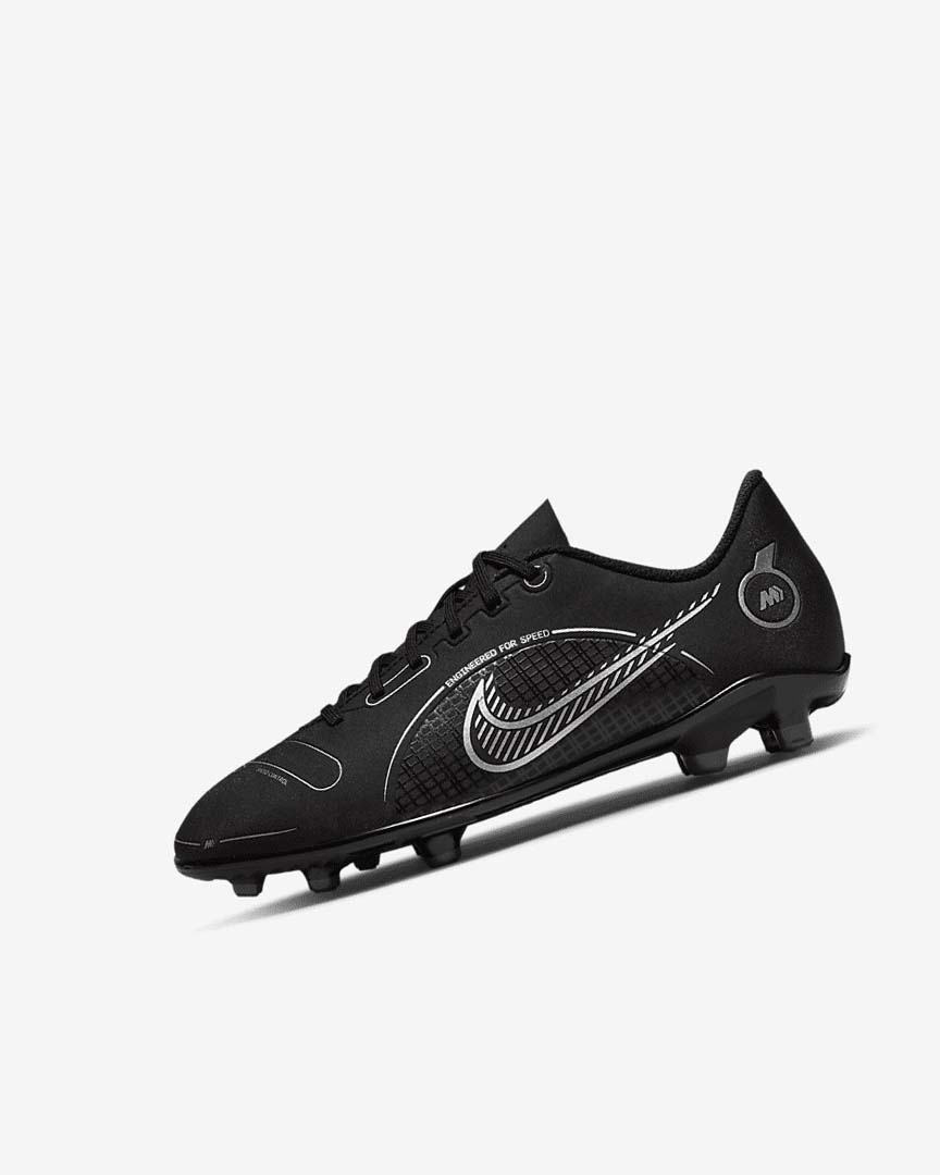 Botas de Futbol Nike Jr. Mercurial Vapor 14 Club MG Niña Negras Gris Metal Plateadas | AR4843