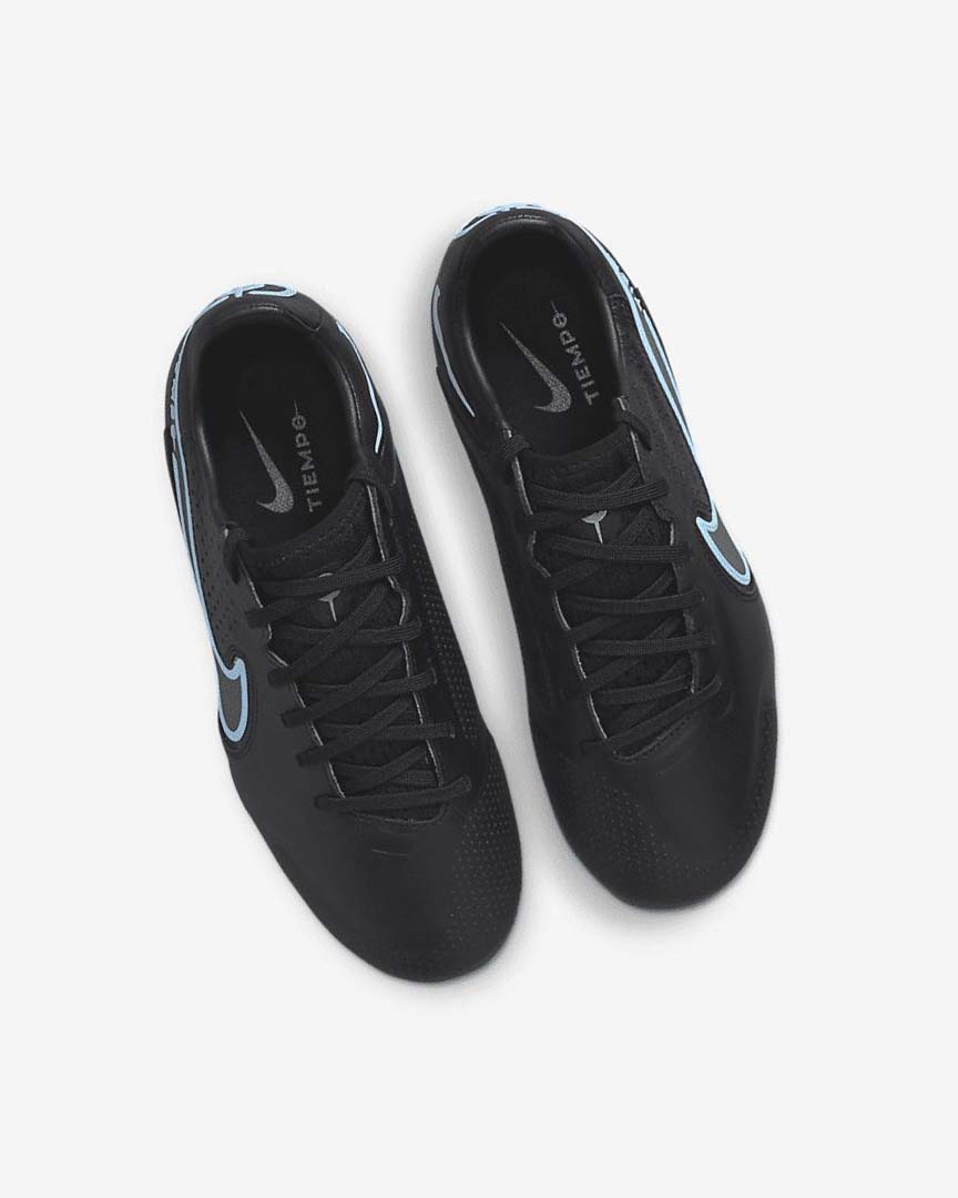 Botas de Futbol Nike Jr. Tiempo Legend 9 Pro FG Niña Negras Gris Negras | AR1121