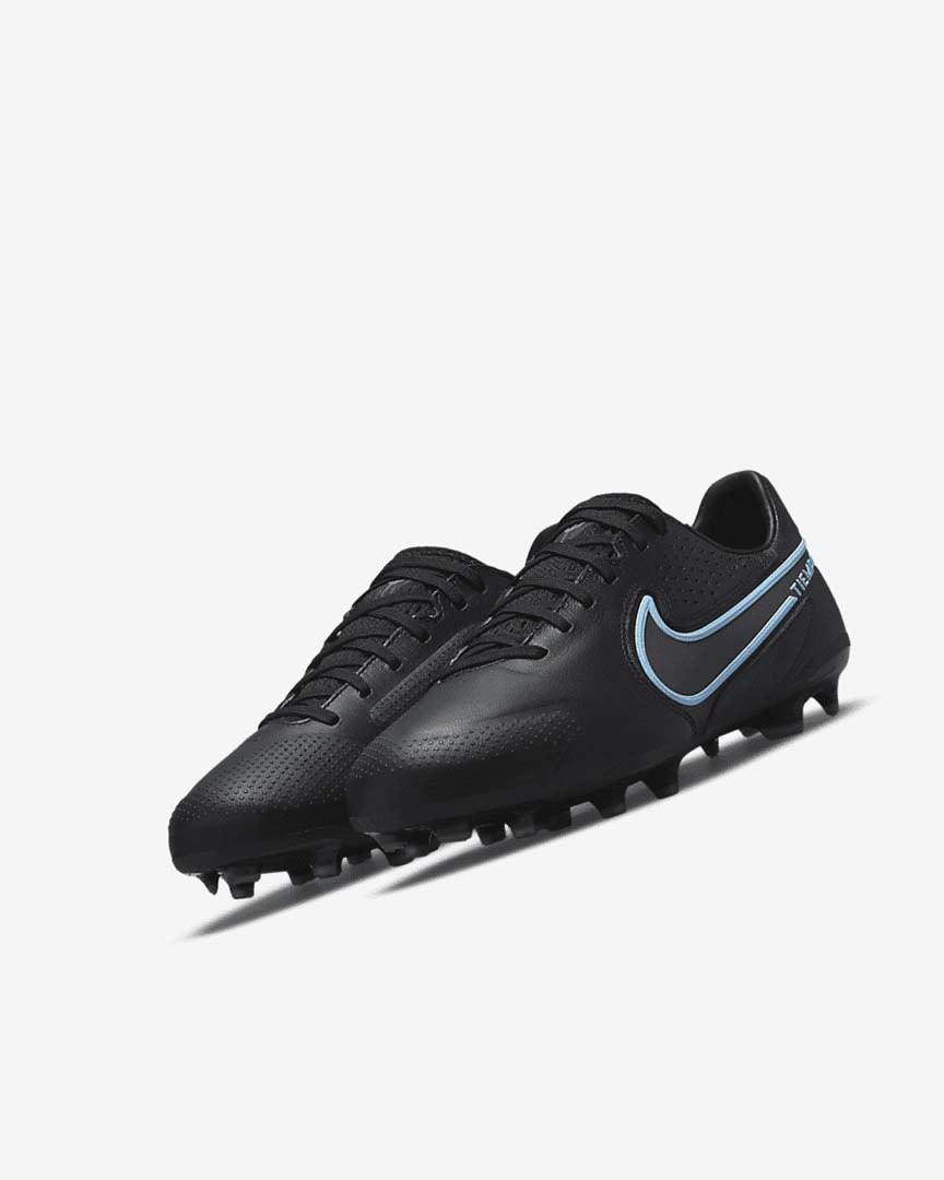 Botas de Futbol Nike Jr. Tiempo Legend 9 Pro FG Niña Negras Gris Negras | AR1121