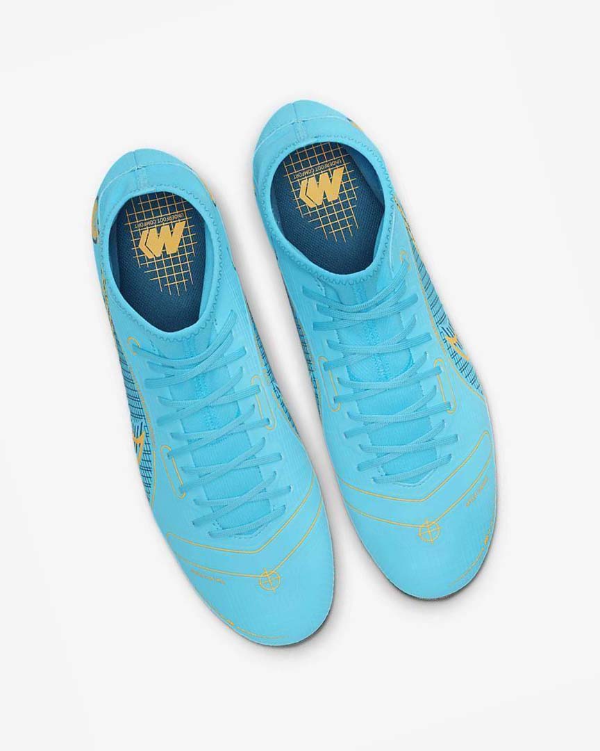 Botas de Futbol Nike Mercurial Superfly 8 Academy SG-PRO Anti-Clog Traction Hombre Azules Naranjas | AR2256