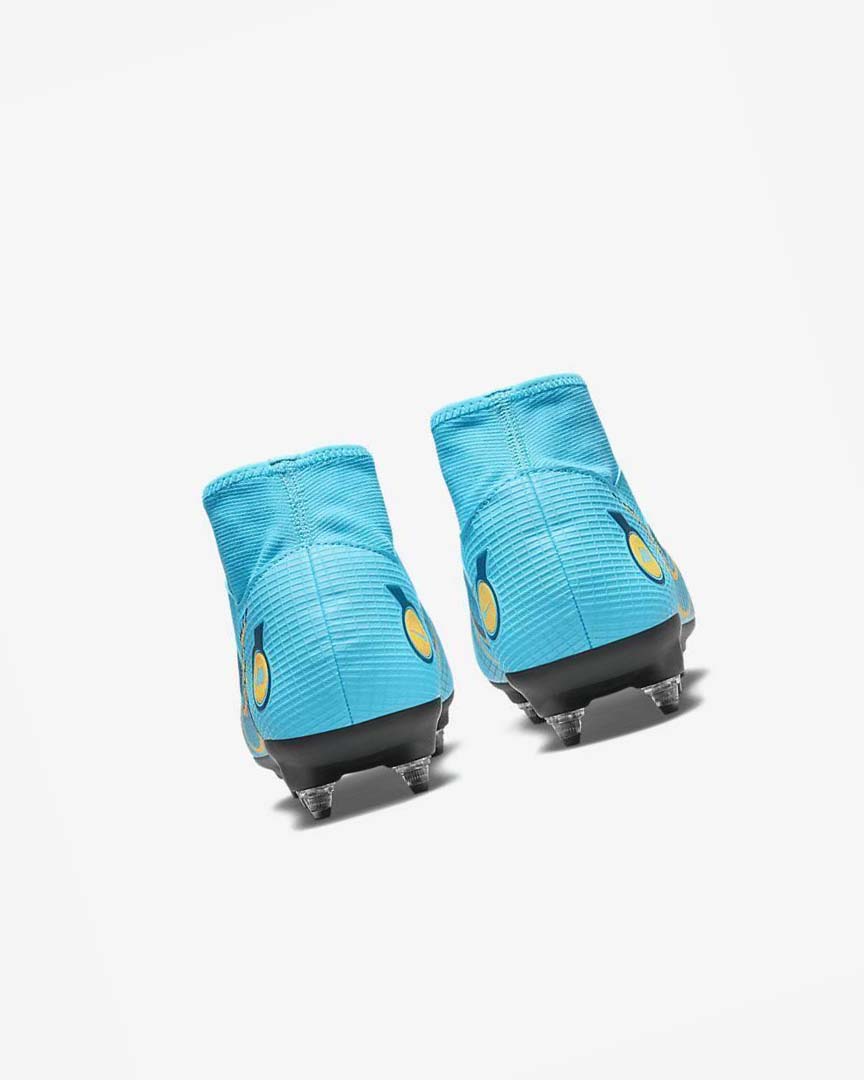 Botas de Futbol Nike Mercurial Superfly 8 Academy SG-PRO Anti-Clog Traction Hombre Azules Naranjas | AR2256