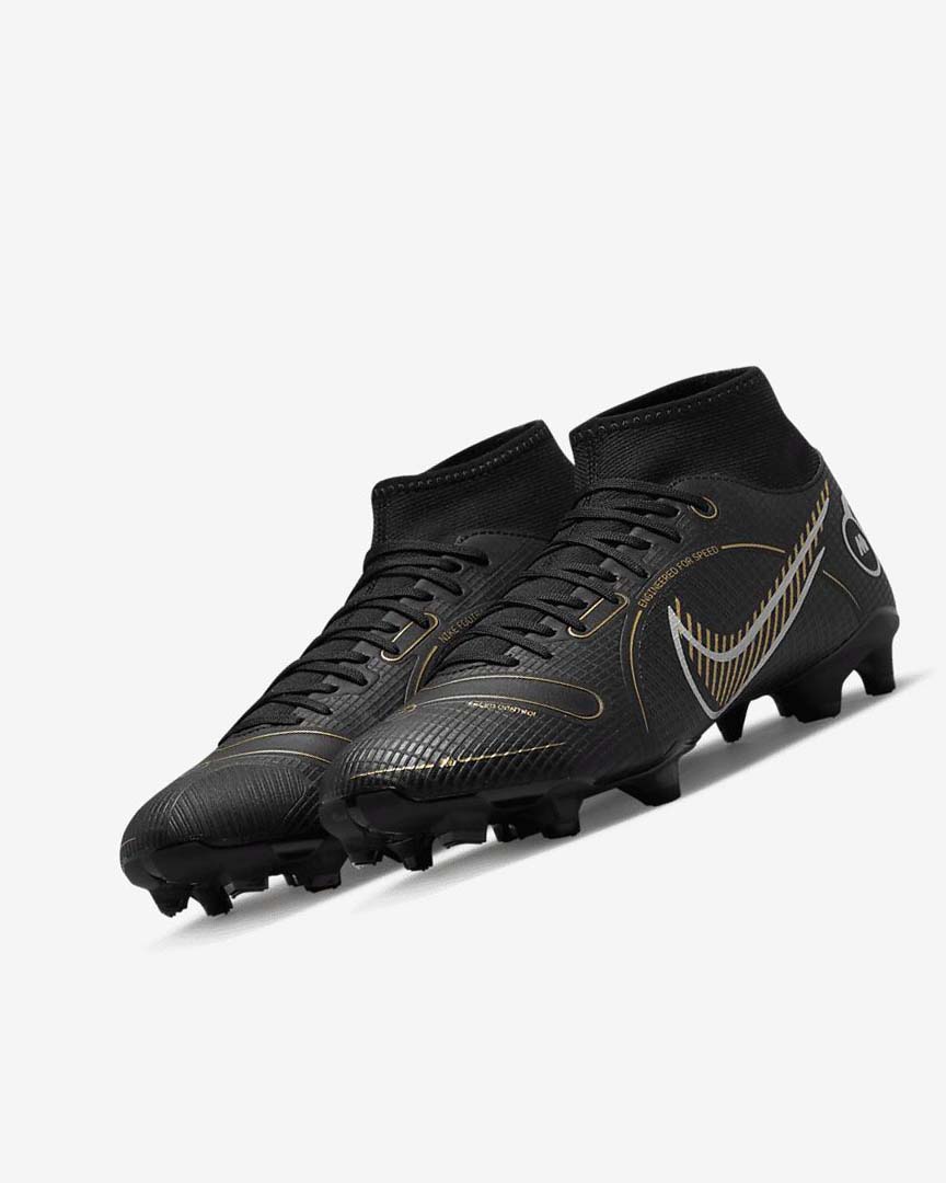 Botas de Futbol Nike Mercurial Superfly 8 Academy MG Mujer Negras Metal Plateadas Gris Metal Doradas | AR2259