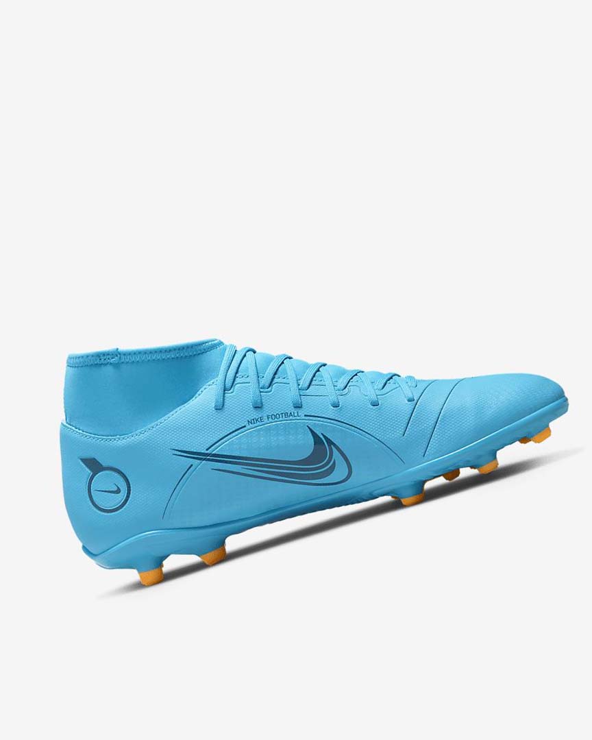 Botas de Futbol Nike Mercurial Superfly 8 Club MG Mujer Azules Naranjas | AR2272