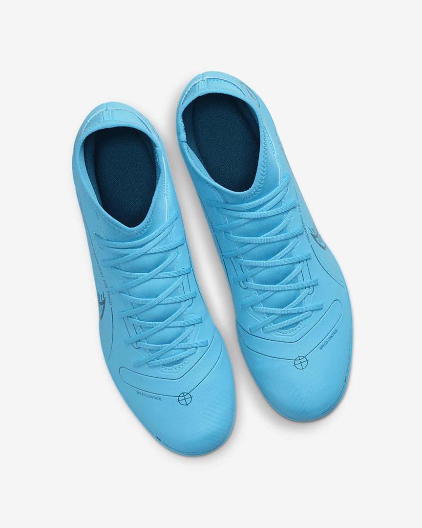 Botas de Futbol Nike Mercurial Superfly 8 Club MG Mujer Azules Naranjas | AR2272