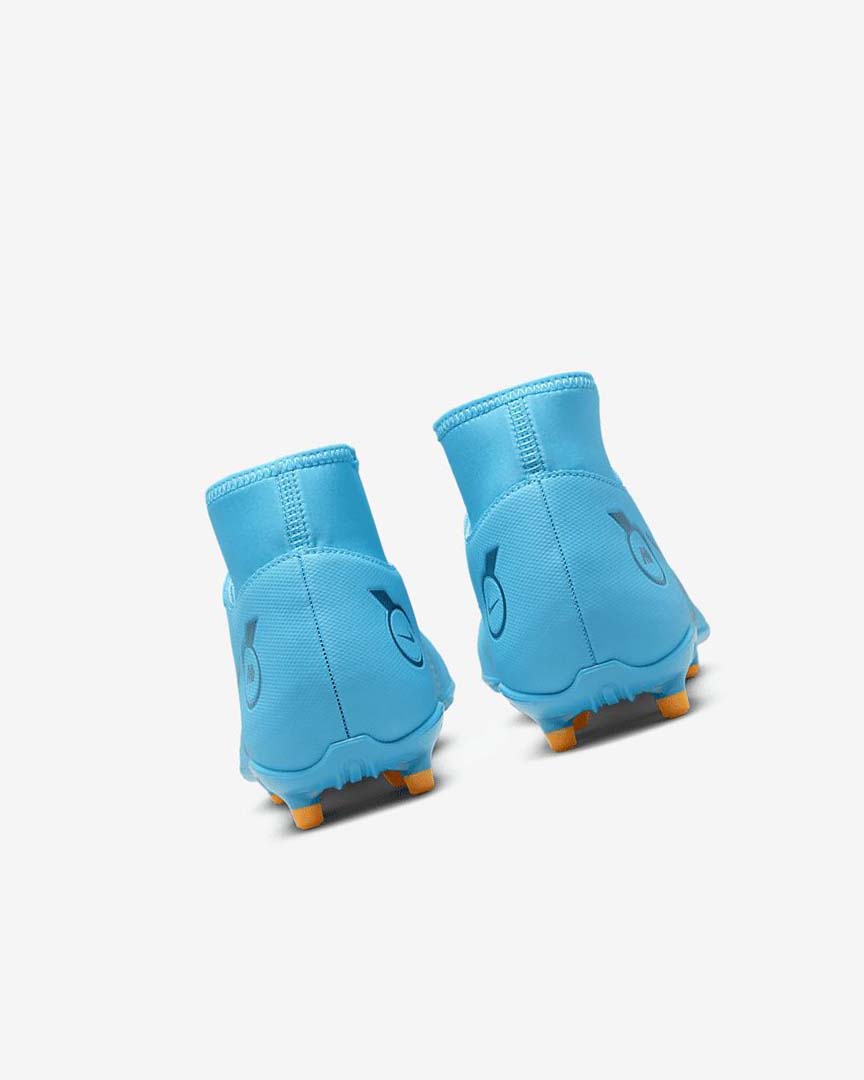 Botas de Futbol Nike Mercurial Superfly 8 Club MG Mujer Azules Naranjas | AR2272