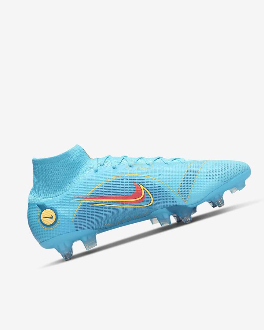 Botas de Futbol Nike Mercurial Superfly 8 Elite SG-PRO Anti-Clog Traction Mujer Azules Naranjas | AR2544