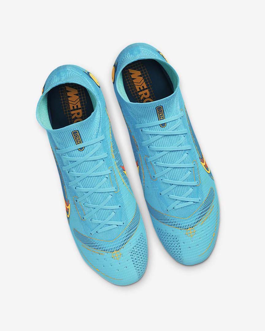 Botas de Futbol Nike Mercurial Superfly 8 Elite SG-PRO Anti-Clog Traction Mujer Azules Naranjas | AR2544