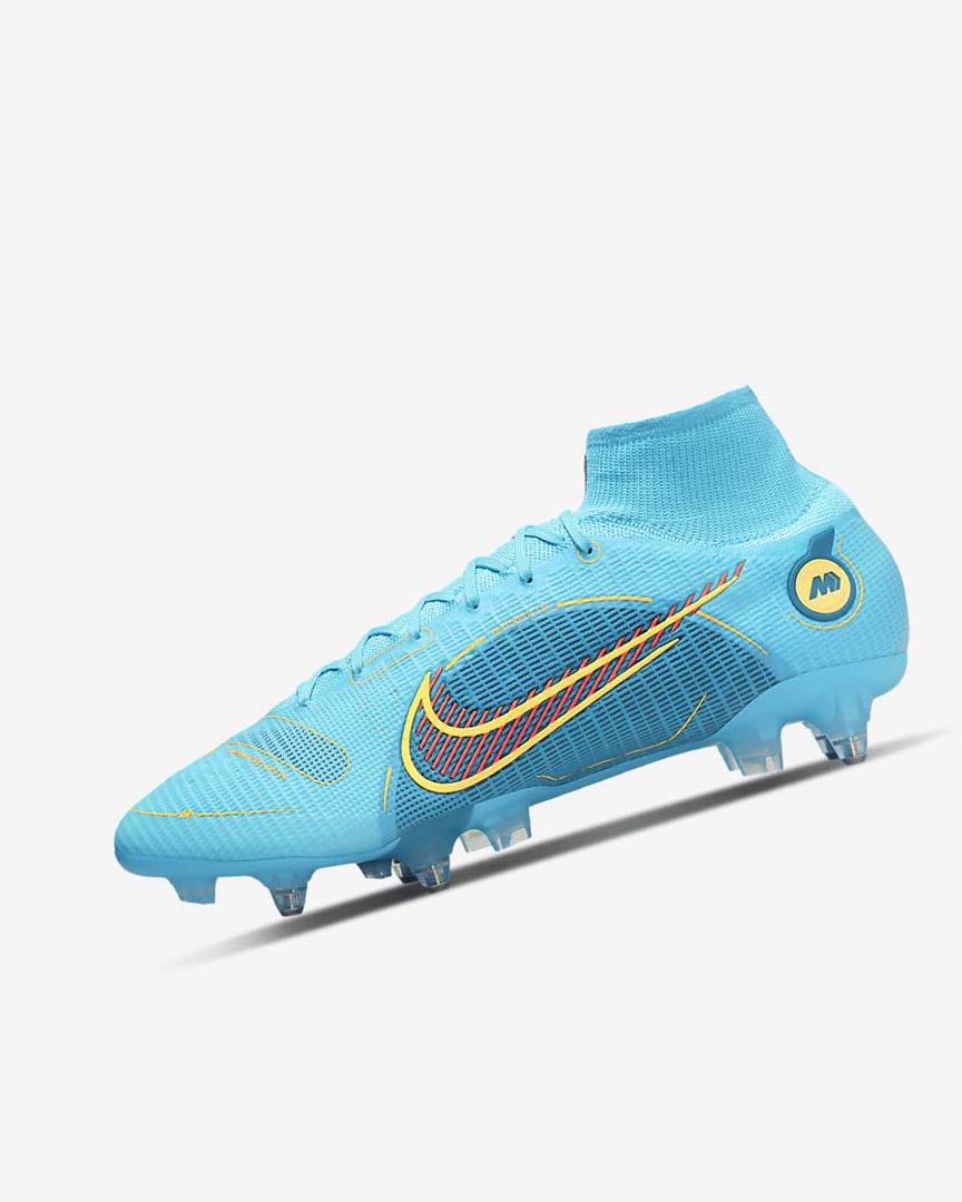 Botas de Futbol Nike Mercurial Superfly 8 Elite SG-PRO Anti-Clog Traction Mujer Azules Naranjas | AR2544