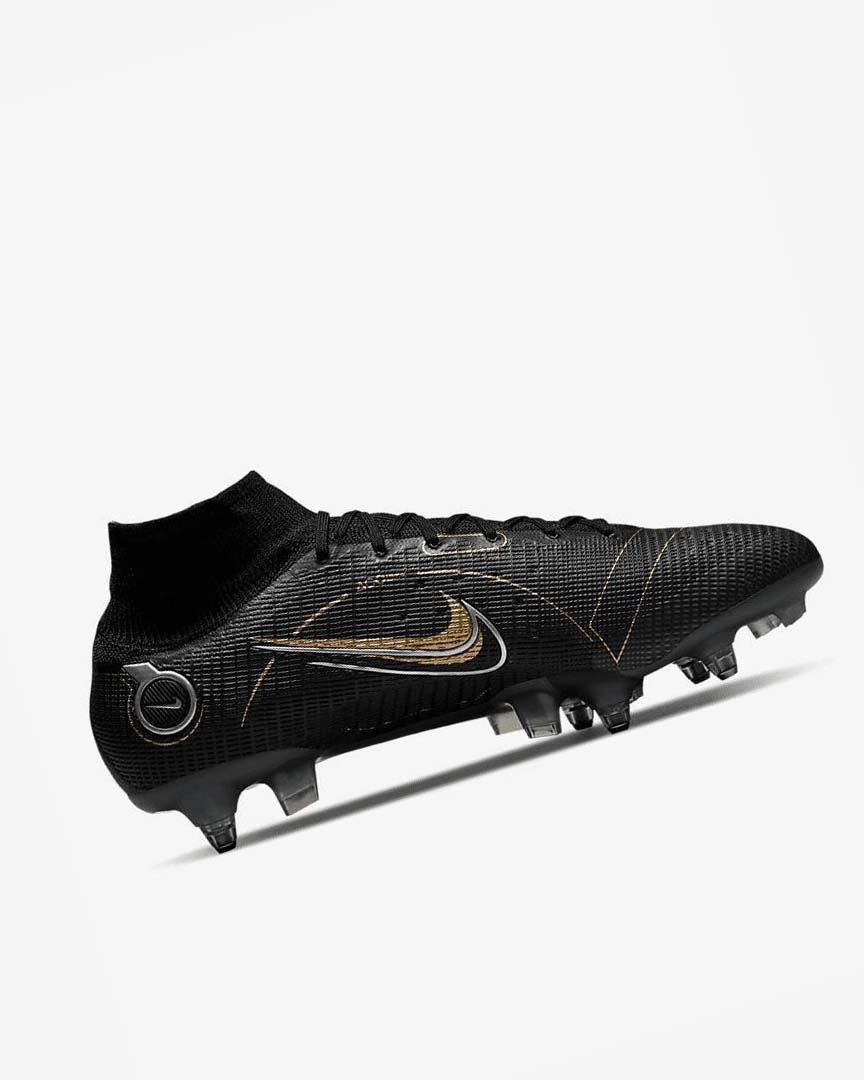 Botas de Futbol Nike Mercurial Superfly 8 Elite SG-PRO Anti-Clog Traction Hombre Negras Metal Plateadas Gris Metal Doradas | AR2594