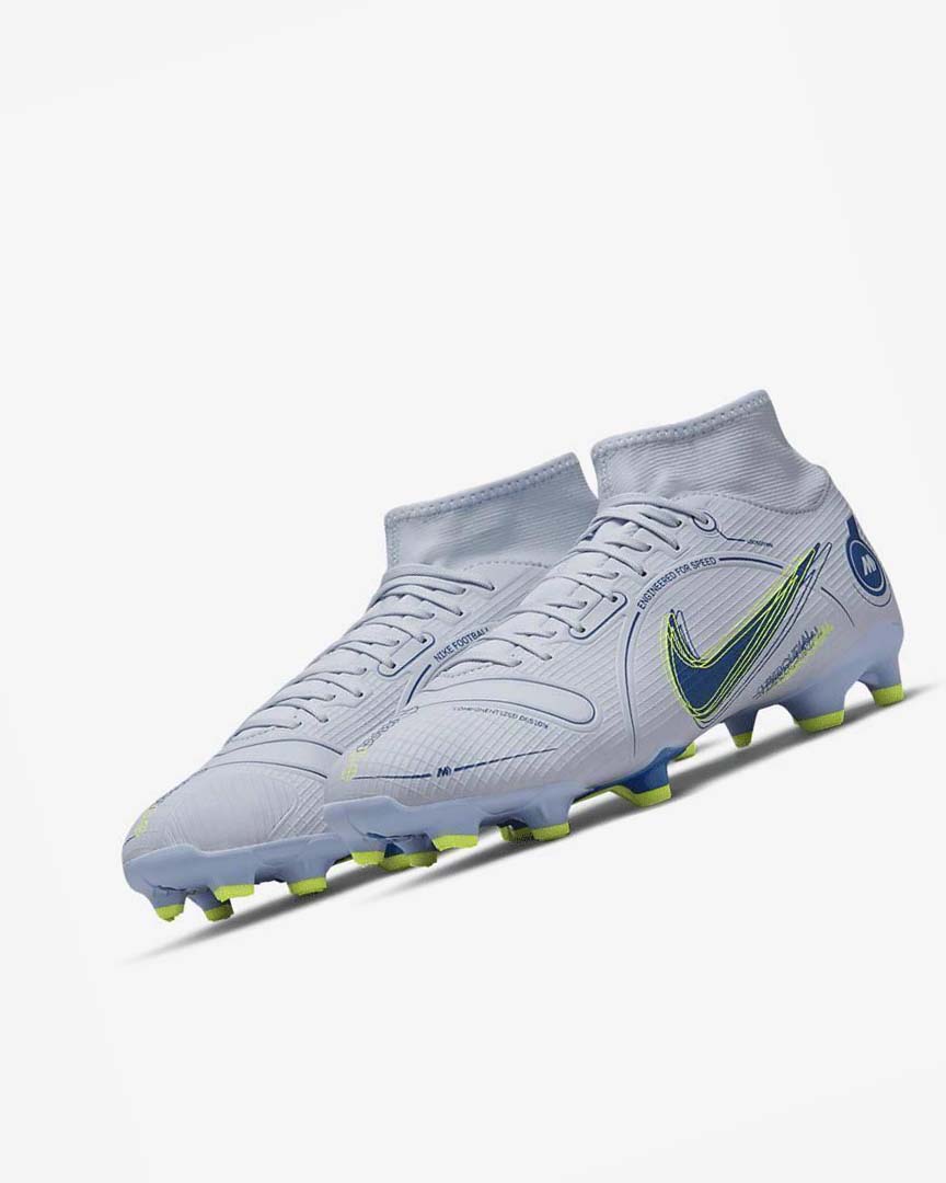 Botas de Futbol Nike Mercurial Superfly 8 Academy MG Hombre Gris Azules Claro Azules Oscuro | AR3088