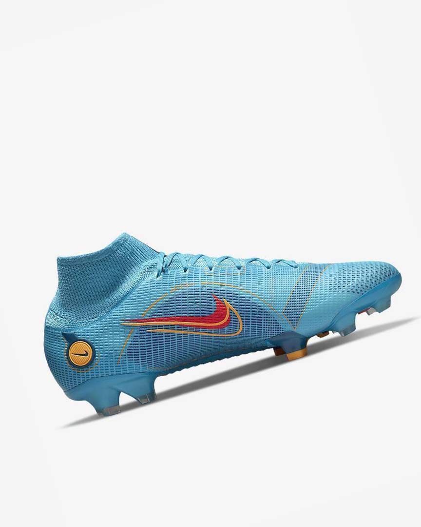 Botas de Futbol Nike Mercurial Superfly 8 Elite FG Hombre Azules Naranjas | AR4590