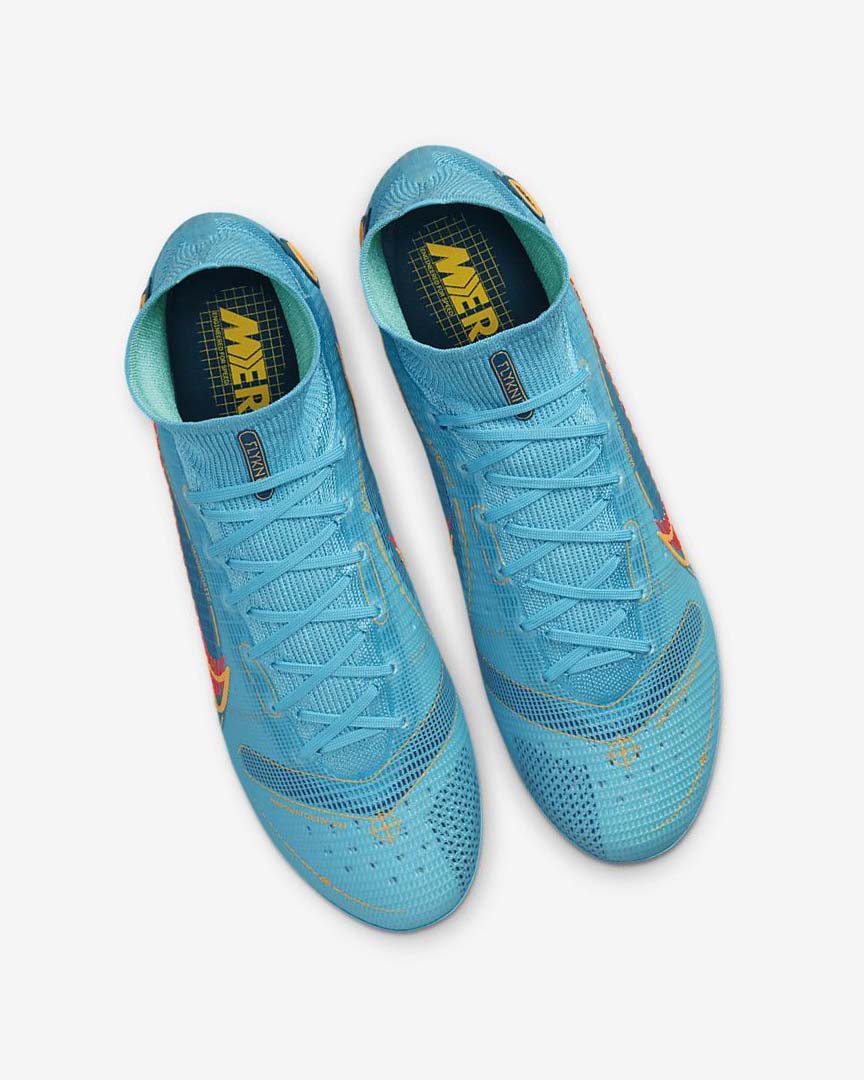 Botas de Futbol Nike Mercurial Superfly 8 Elite FG Mujer Azules Naranjas | AR4623