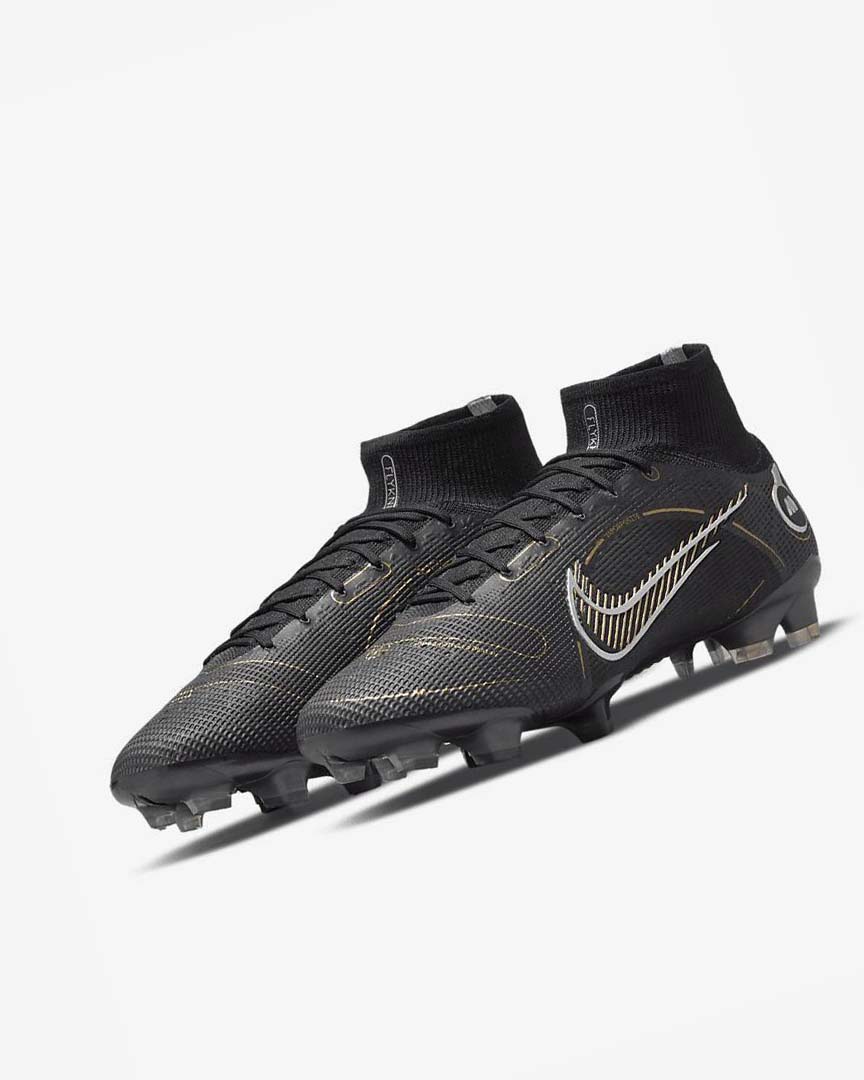 Botas de Futbol Nike Mercurial Superfly 8 Elite FG Hombre Negras Metal Plateadas Gris Metal Doradas | AR5120