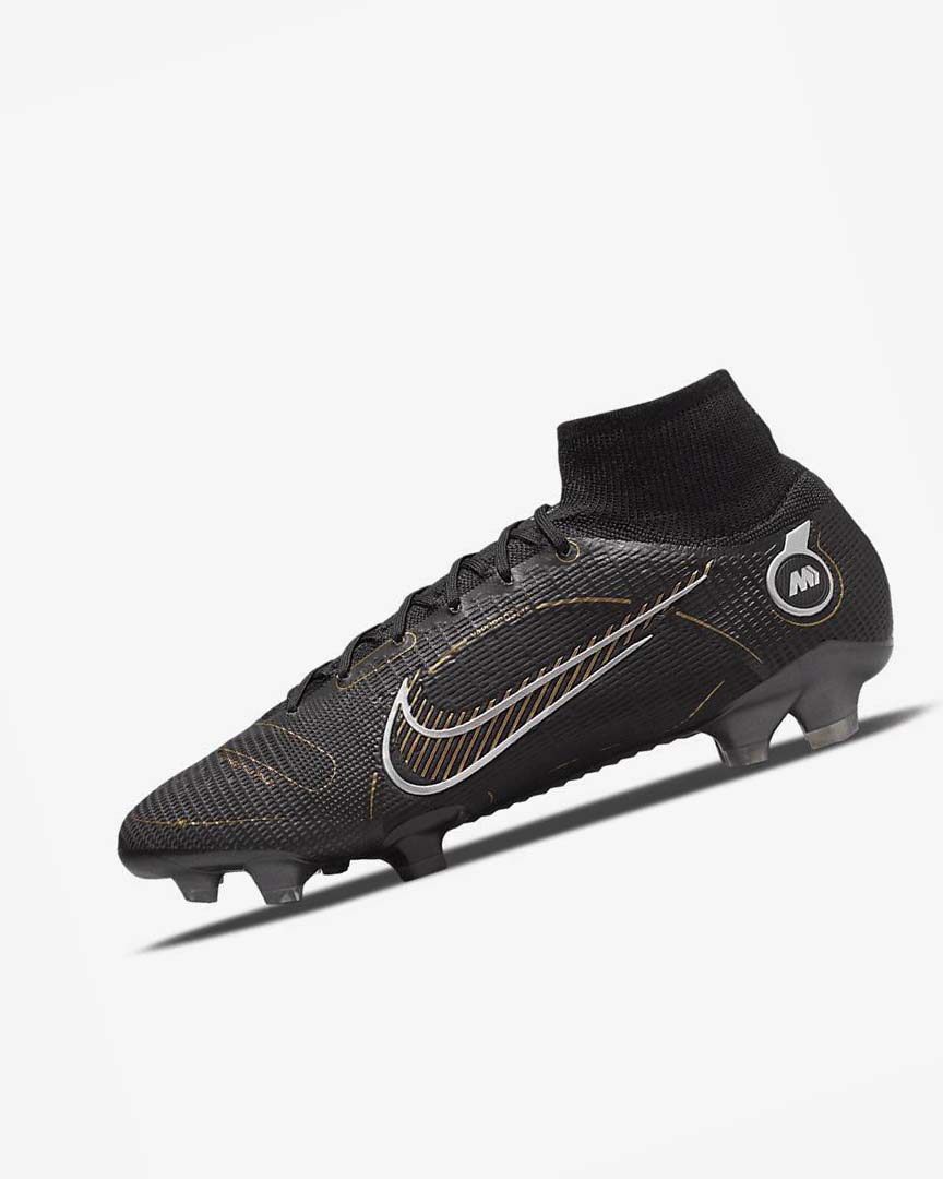 Botas de Futbol Nike Mercurial Superfly 8 Elite FG Hombre Negras Metal Plateadas Gris Metal Doradas | AR5120