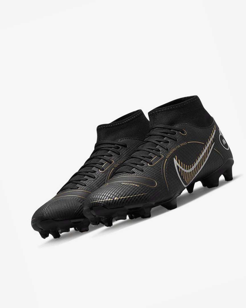 Botas de Futbol Nike Mercurial Superfly 8 Academy MG Hombre Negras Metal Plateadas Gris Metal Doradas | AR5283