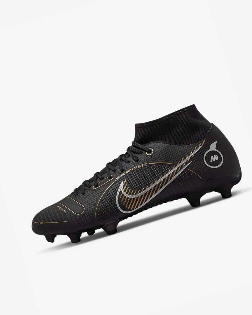 Botas de Futbol Nike Mercurial Superfly 8 Academy MG Hombre Negras Metal Plateadas Gris Metal Doradas | AR5283