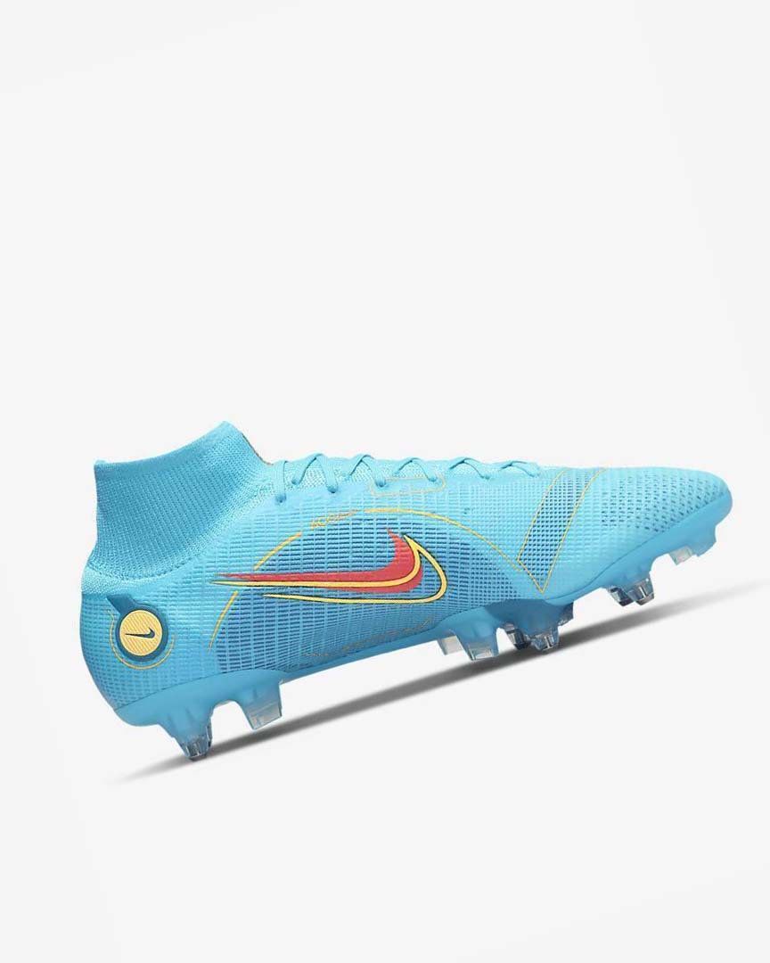 Botas de Futbol Nike Mercurial Superfly 8 Elite SG-PRO Anti-Clog Traction Hombre Azules Naranjas | AR5300