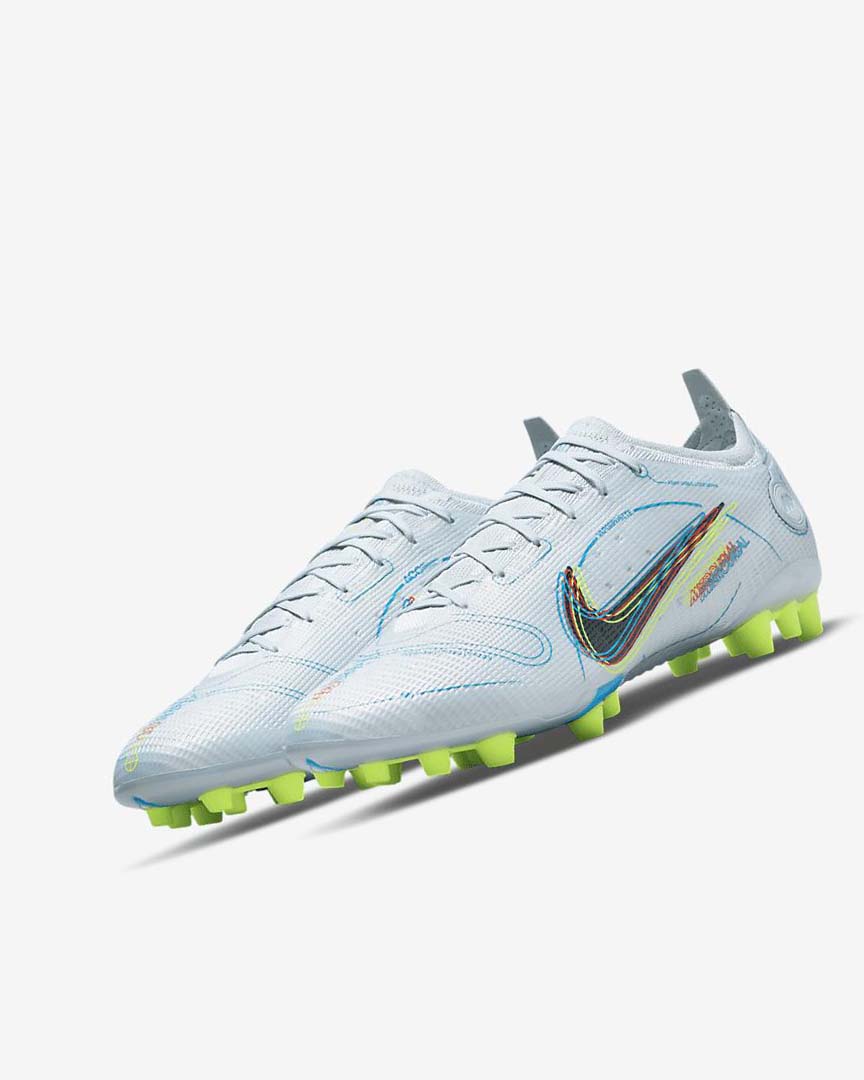 Botas de Futbol Nike Mercurial Vapor 14 Elite AG Mujer Gris Azules Claro Naranjas Azules | AR2257