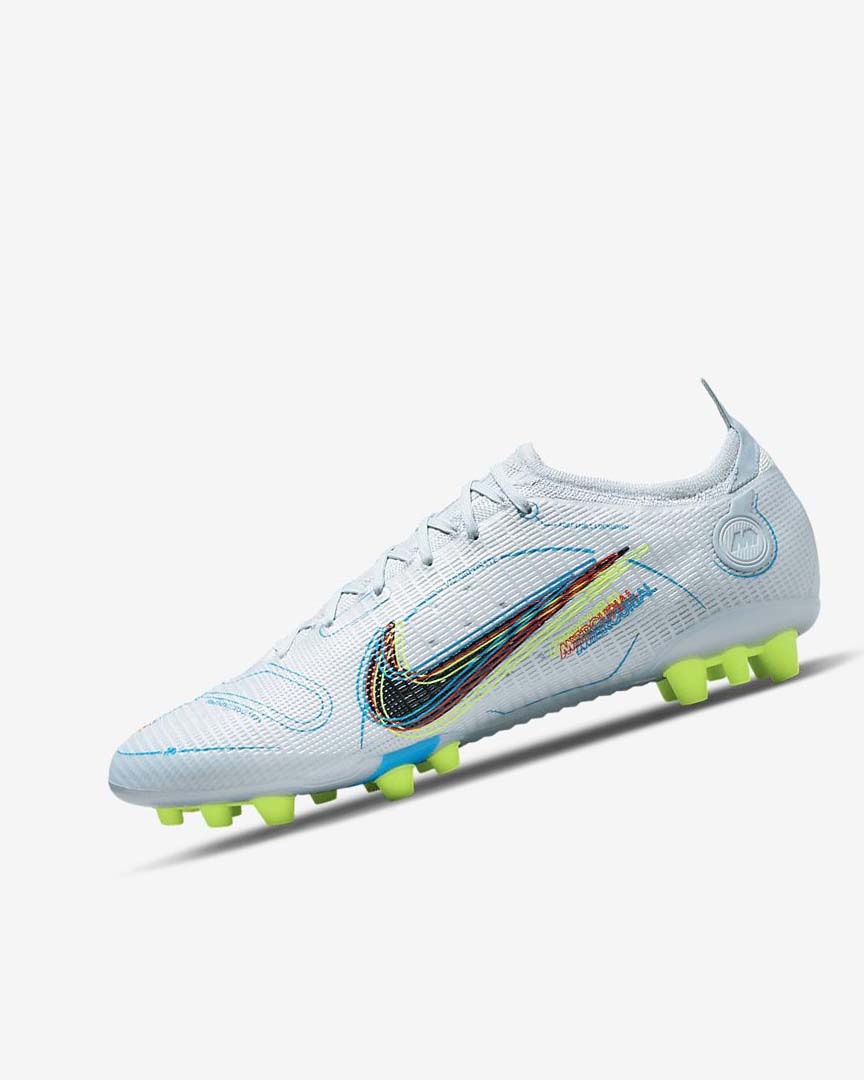 Botas de Futbol Nike Mercurial Vapor 14 Elite AG Mujer Gris Azules Claro Naranjas Azules | AR2257