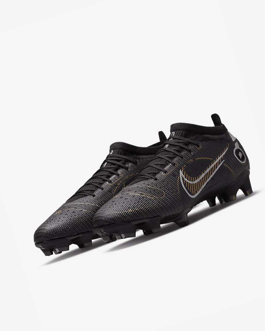 Botas de Futbol Nike Mercurial Vapor 14 Pro FG Hombre Negras Metal Plateadas Gris Metal Doradas | AR2384