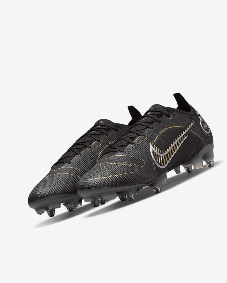 Botas de Futbol Nike Mercurial Vapor 14 Elite SG-PRO Anti-Clog Traction Mujer Negras Metal Plateadas Gris Metal Doradas | AR2795