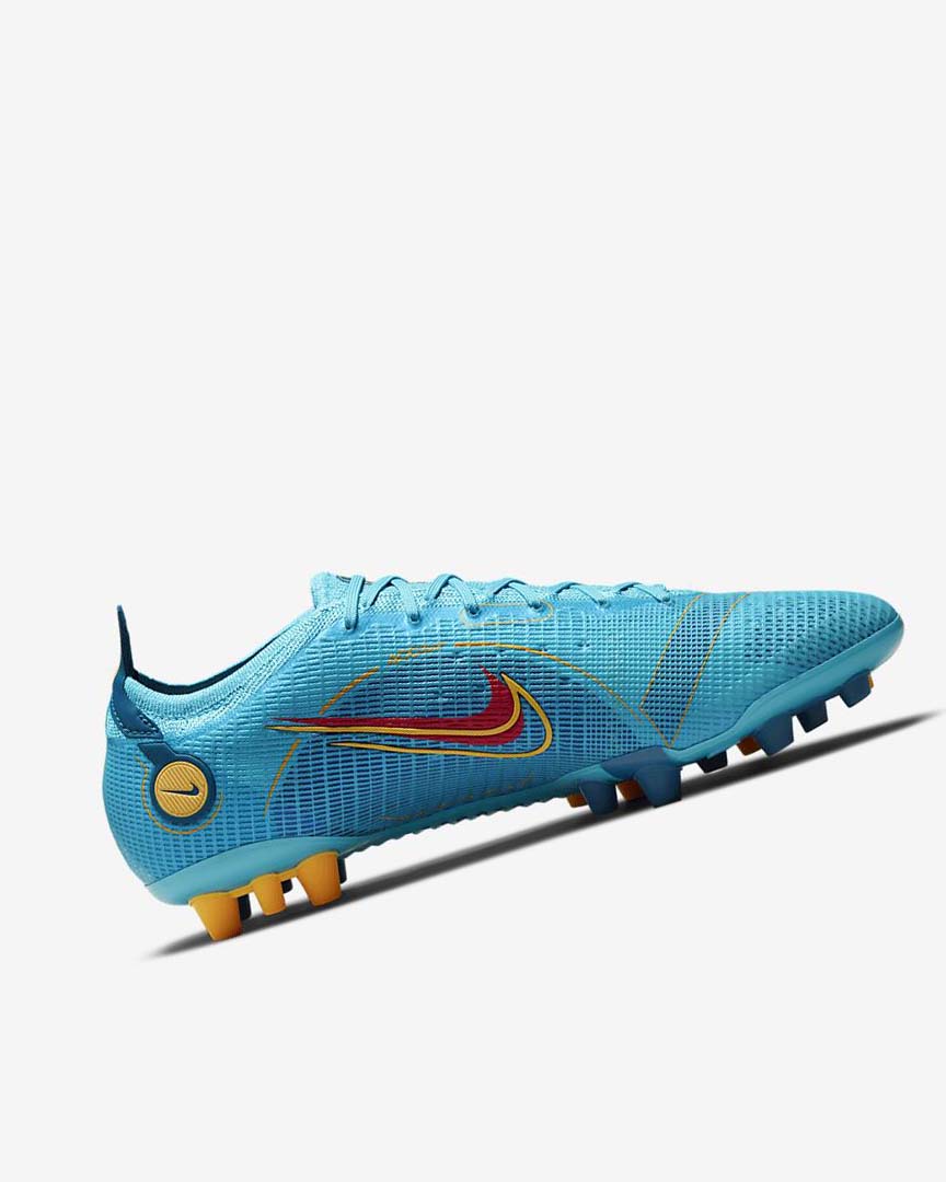 Botas de Futbol Nike Mercurial Vapor 14 Elite AG Mujer Azules Naranjas | AR3005