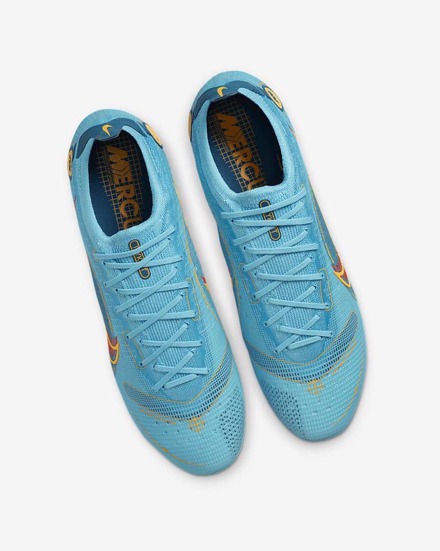 Botas de Futbol Nike Mercurial Vapor 14 Elite AG Mujer Azules Naranjas | AR3005