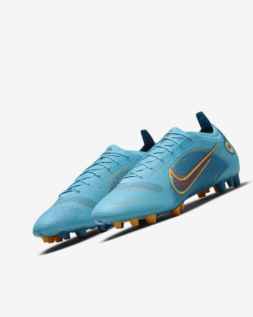 Botas de Futbol Nike Mercurial Vapor 14 Elite AG Mujer Azules Naranjas | AR3005