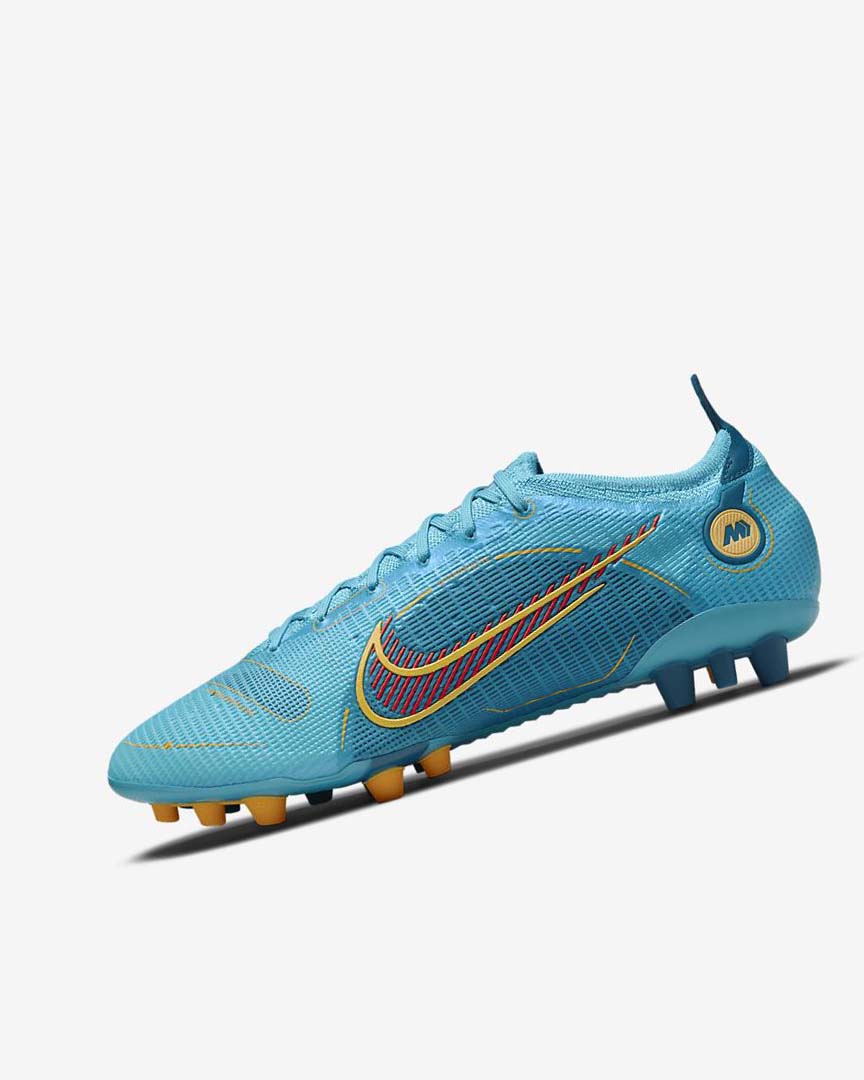 Botas de Futbol Nike Mercurial Vapor 14 Elite AG Mujer Azules Naranjas | AR3005