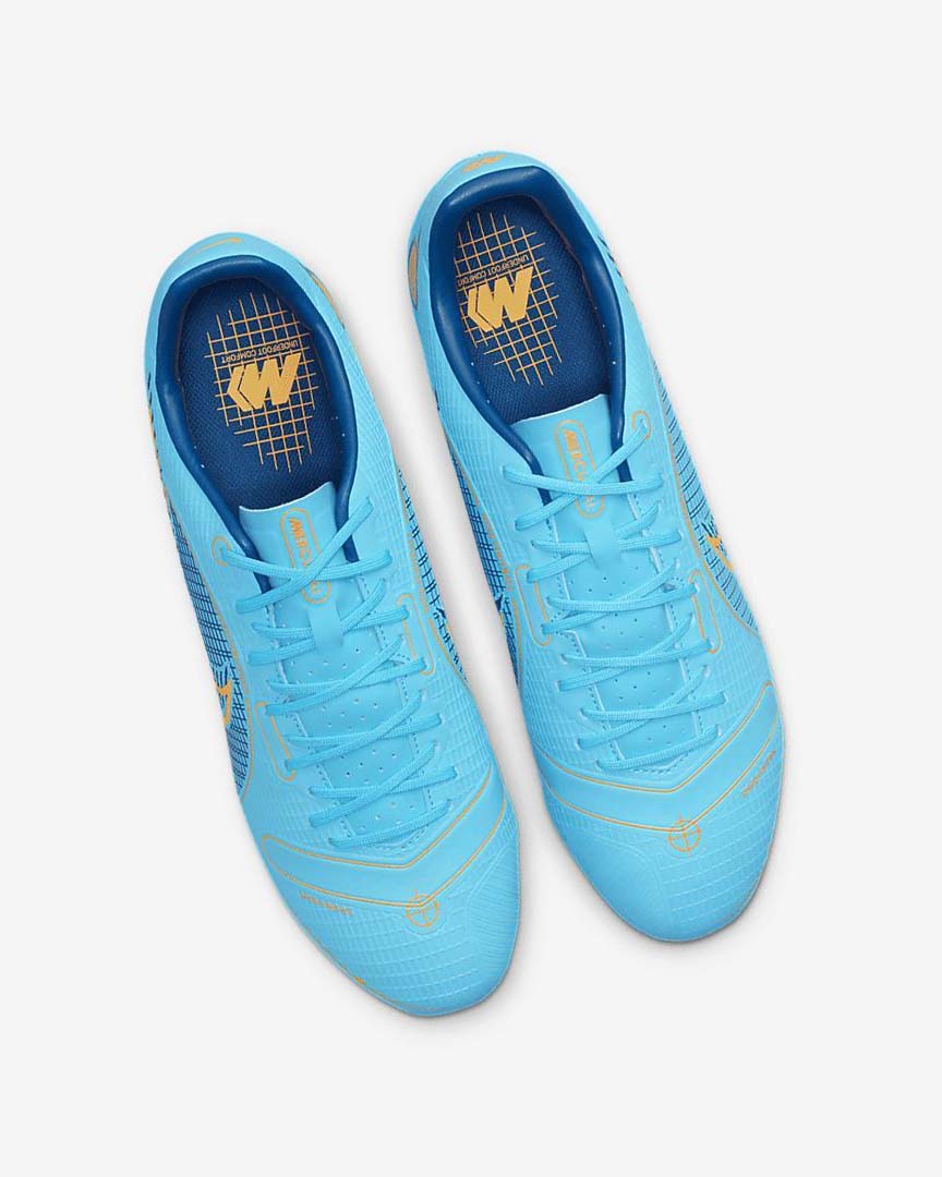 Botas de Futbol Nike Mercurial Vapor 14 Academy MG Mujer Azules Naranjas | AR3073