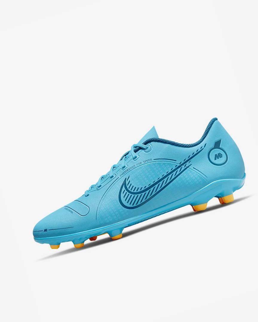 Botas de Futbol Nike Mercurial Vapor 14 Club MG Hombre Azules Naranjas | AR4866