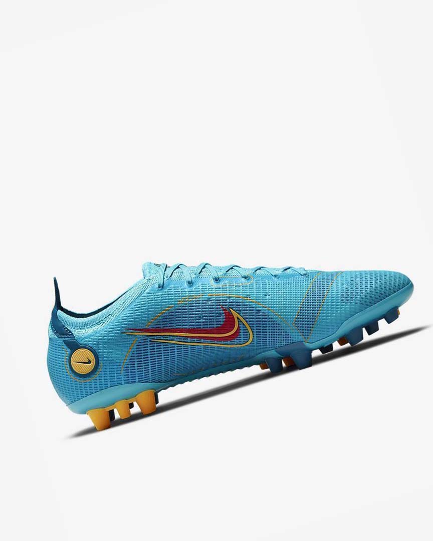 Botas de Futbol Nike Mercurial Vapor 14 Elite AG Hombre Azules Naranjas | AR4918