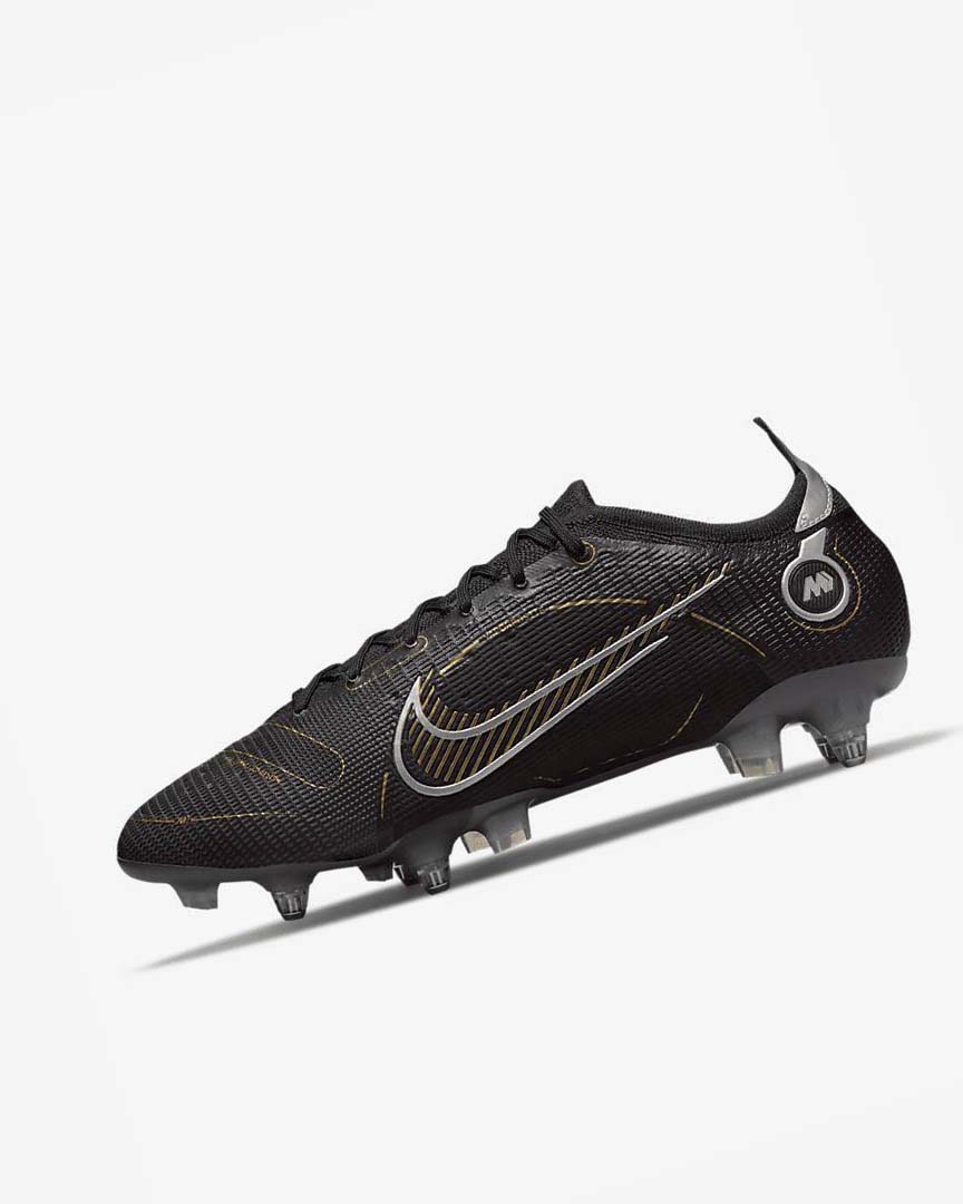 Botas de Futbol Nike Mercurial Vapor 14 Elite SG-PRO Anti-Clog Traction Hombre Negras Metal Plateadas Gris Metal Doradas | AR4995