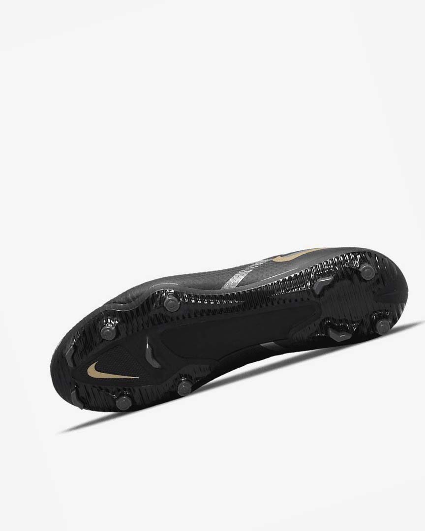 Botas de Futbol Nike Phantom GT2 Academy MG Hombre Negras Metal Doradas Gris Oscuro Metal Gris Oscuro | AR2636