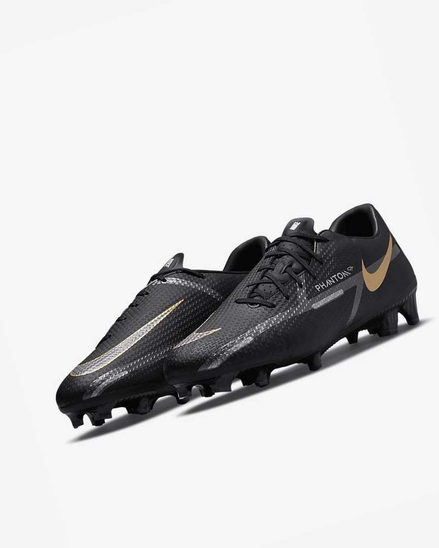 Botas de Futbol Nike Phantom GT2 Academy MG Hombre Negras Metal Doradas Gris Oscuro Metal Gris Oscuro | AR2636