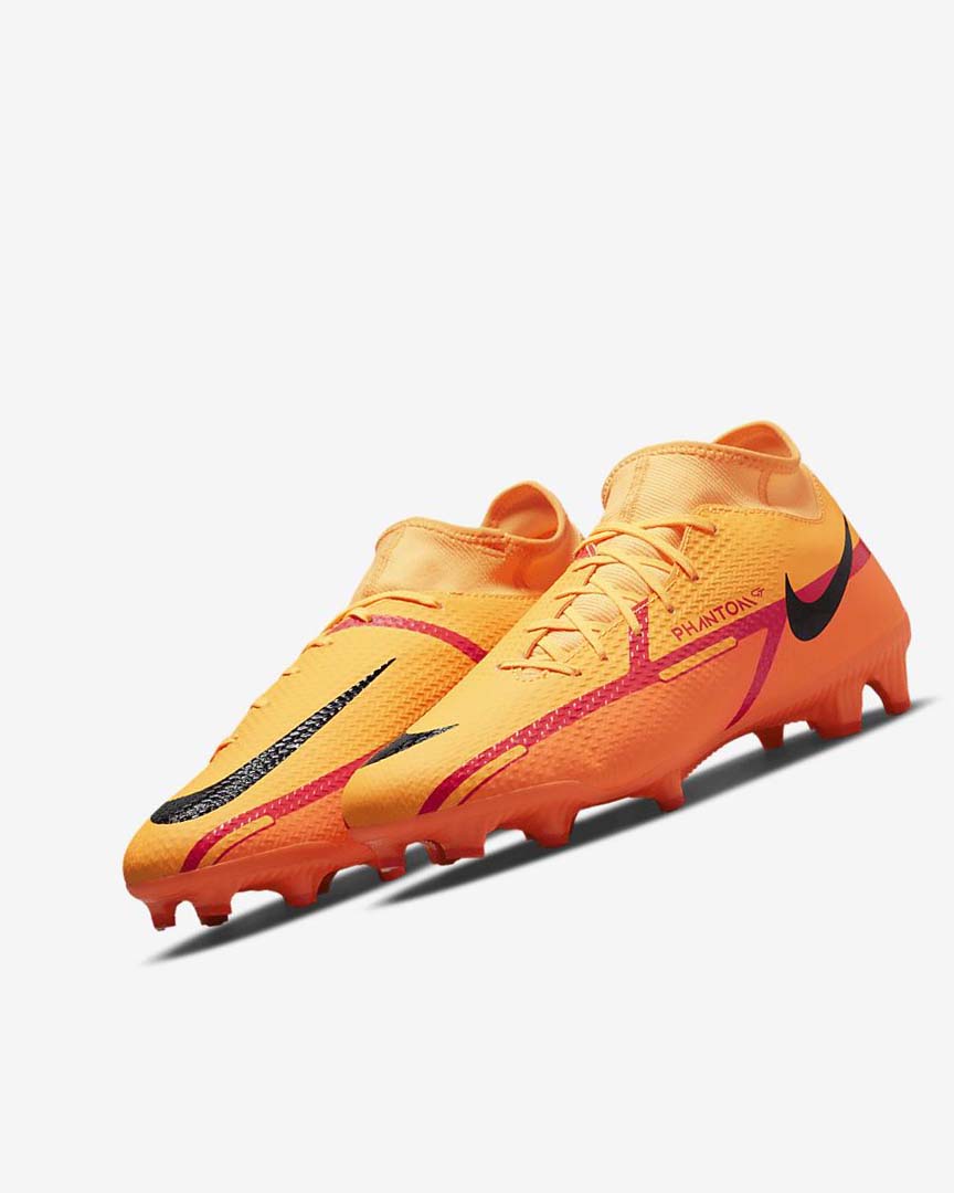 Botas de Futbol Nike Phantom GT2 Academy Dynamic Fit MG Mujer Naranjas Naranjas Rojas Claro Negras | AR2898