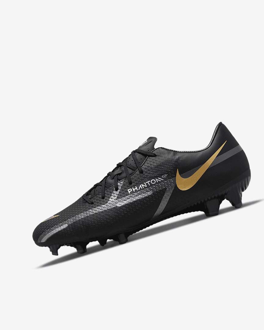 Botas de Futbol Nike Phantom GT2 Academy MG Mujer Negras Metal Doradas Gris Oscuro Metal Gris Oscuro | AR5254