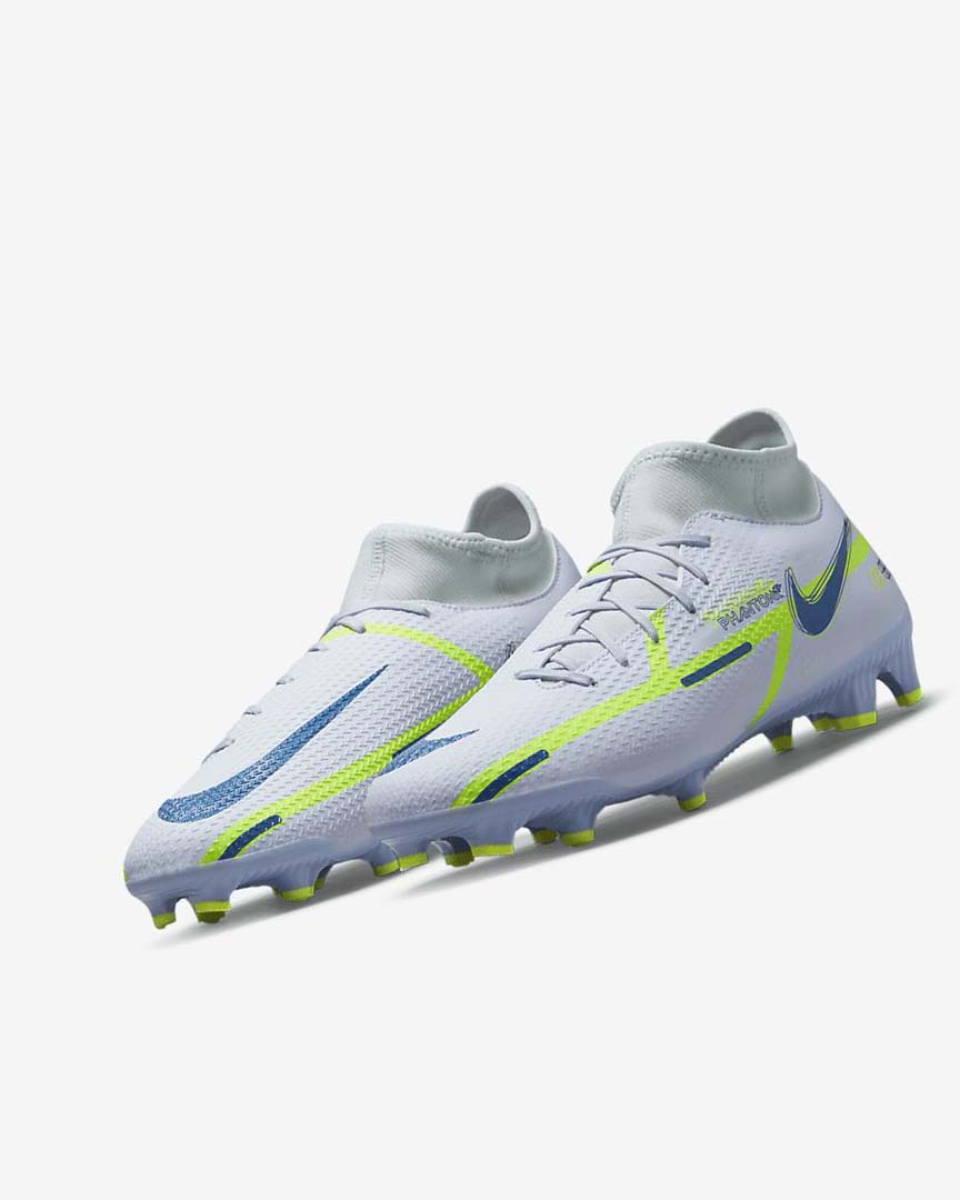 Botas de Futbol Nike Phantom GT2 Academy Dynamic Fit MG Mujer Gris Azules Claro Azules Oscuro | AR5428