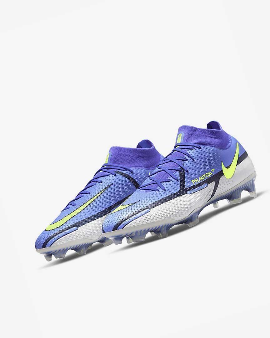 Botas de Futbol Nike Phantom GT2 Dynamic Fit Elite FG Hombre Azules Gris Azules | AR2229